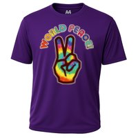 Hippy Tie Dye World Peace Cooling Performance Crew T-Shirt