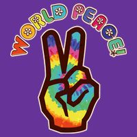 Hippy Tie Dye World Peace Cooling Performance Crew T-Shirt