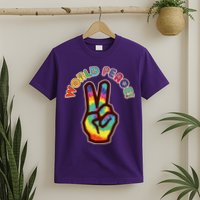 Hippy Tie Dye World Peace T-Shirt