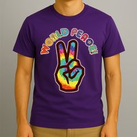 Hippy Tie Dye World Peace T-Shirt