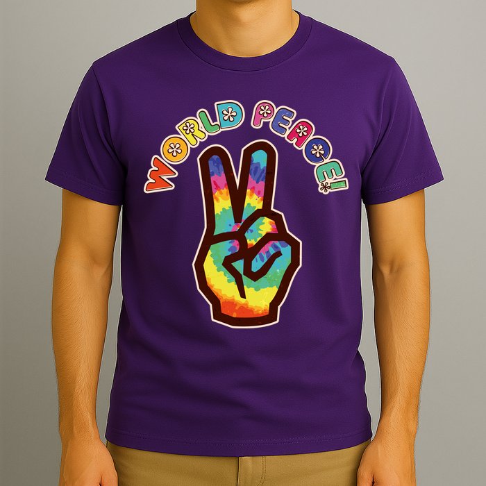 Hippy Tie Dye World Peace T-Shirt