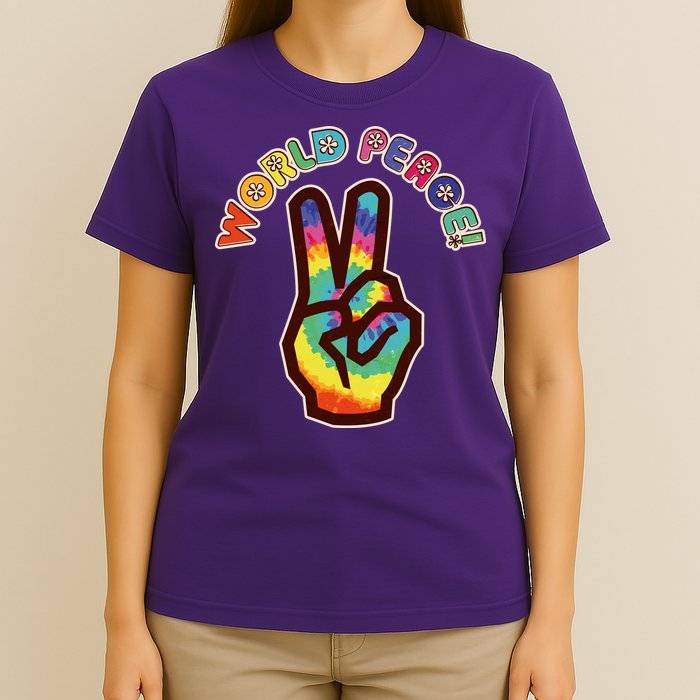 Hippy Tie Dye World Peace T-Shirt