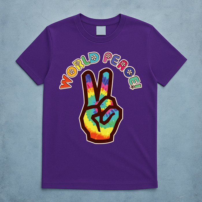Hippy Tie Dye World Peace T-Shirt