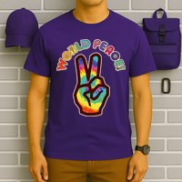 Hippy Tie Dye World Peace T-Shirt