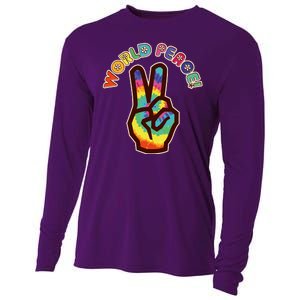 Hippy Tie Dye World Peace Cooling Performance Long Sleeve Crew