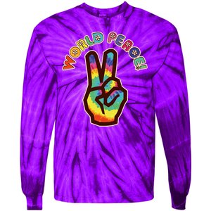 Hippy Tie Dye World Peace Tie-Dye Long Sleeve Shirt