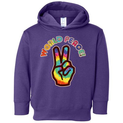 Hippy Tie Dye World Peace Toddler Hoodie