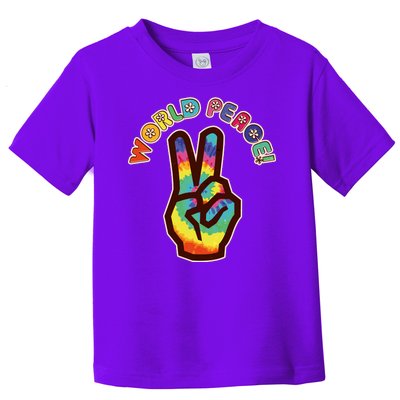 Hippy Tie Dye World Peace Toddler T-Shirt