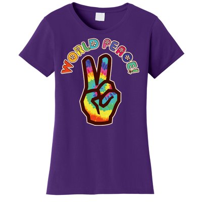 Hippy Tie Dye World Peace Women's T-Shirt