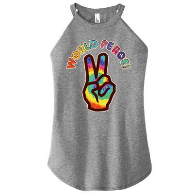 Hippy Tie Dye World Peace Women's Perfect Tri Rocker Tank