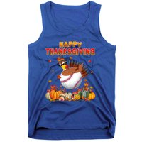 Happy Thanksgiving Dabbing Turkey And Baseball Ball Meaningful Gift Tank Top