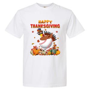 Happy Thanksgiving Dabbing Turkey And Baseball Ball Meaningful Gift Garment-Dyed Heavyweight T-Shirt