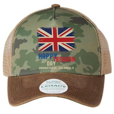 Happy Treason Day Ungrateful Colonials Legacy Tie Dye Trucker Hat