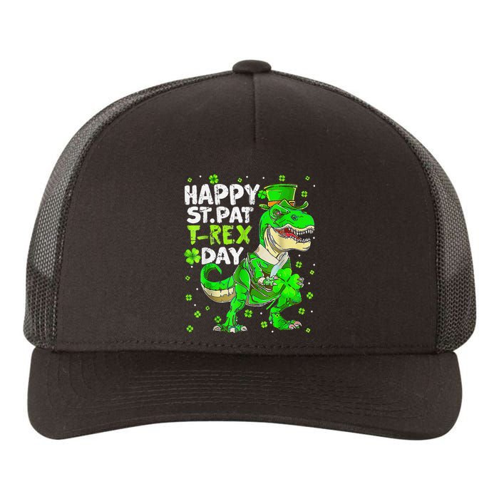 Happy TRex Dinosaur Saint Patrick's Day For Yupoong Adult 5-Panel Trucker Hat