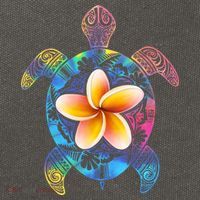Hawaiian Tie Dye Sea Turtle Cotton Canvas Backpack
