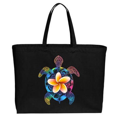 Hawaiian Tie Dye Sea Turtle Cotton Canvas Jumbo Tote