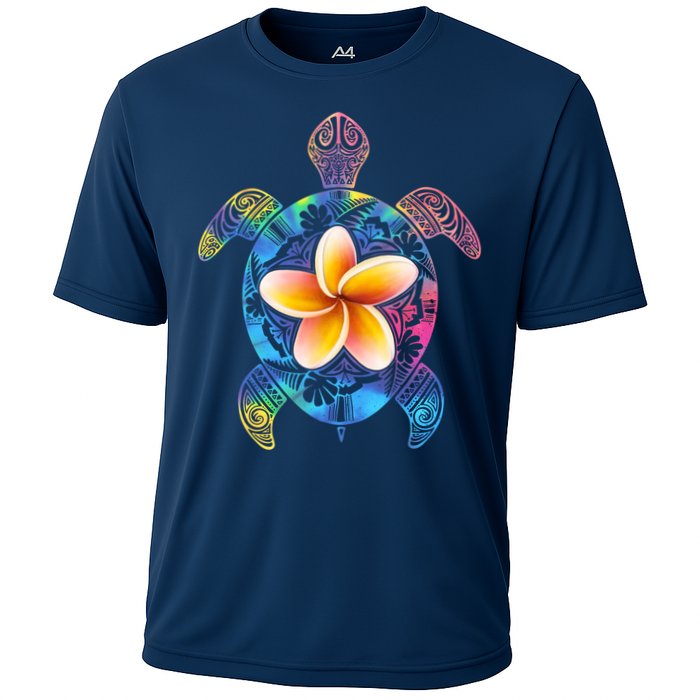Hawaiian Tie Dye Sea Turtle Cooling Performance Crew T-Shirt