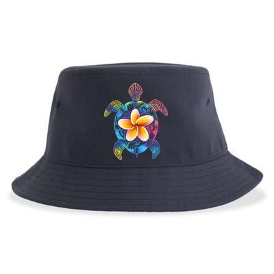 Hawaiian Tie Dye Sea Turtle Sustainable Bucket Hat