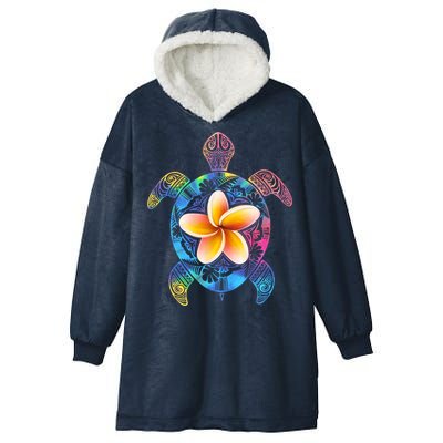 Hawaiian Tie Dye Sea Turtle Hooded Wearable Blanket