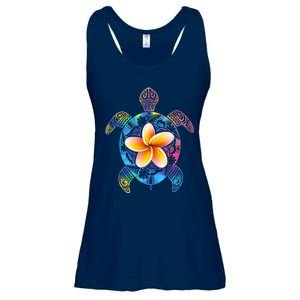 Hawaiian Tie Dye Sea Turtle Ladies Essential Flowy Tank