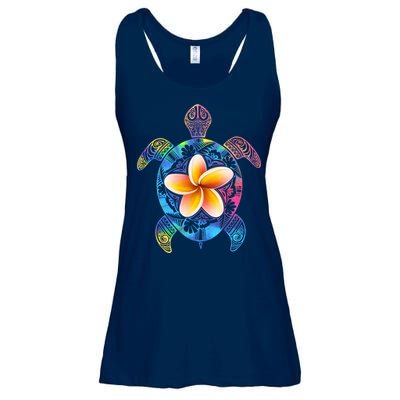 Hawaiian Tie Dye Sea Turtle Ladies Essential Flowy Tank