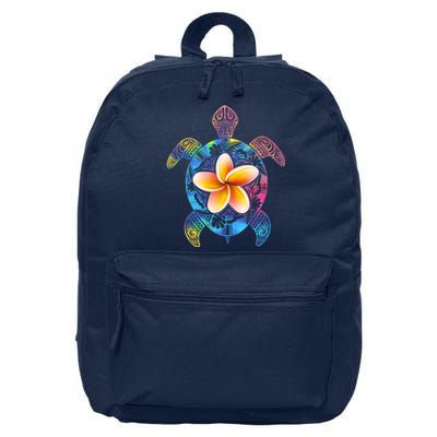 Hawaiian Tie Dye Sea Turtle 16 in Basic Backpack