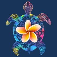 Hawaiian Tie Dye Sea Turtle Tank Top