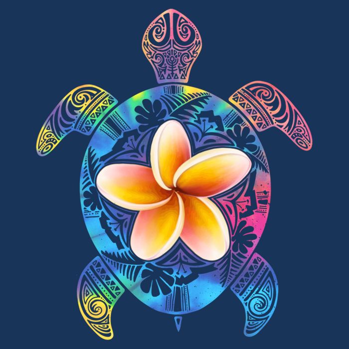 Hawaiian Tie Dye Sea Turtle Tank Top