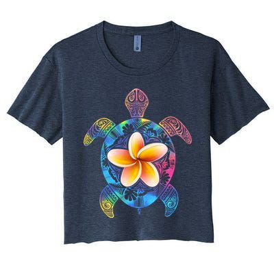 Hawaiian Tie Dye Sea Turtle Crop Top