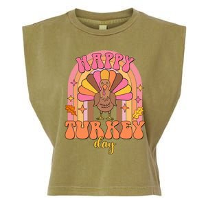 Happy Turkey Day Cute Little Pilgrim Gift Thanksgiving Cute Gift Garment-Dyed Women's Muscle Tee