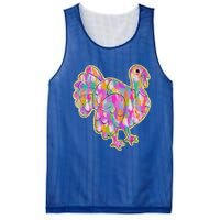 Happy Thanksgiving Day Colorful Turkey Funny Gift Mesh Reversible Basketball Jersey Tank