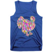 Happy Thanksgiving Day Colorful Turkey Funny Gift Tank Top