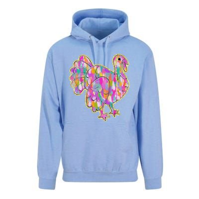 Happy Thanksgiving Day Colorful Turkey Funny Gift Unisex Surf Hoodie