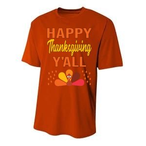 Happy Thanksgiving Day YaLl Cute Holiday Party Turkey Gift Performance Sprint T-Shirt