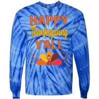 Happy Thanksgiving Day YaLl Cute Holiday Party Turkey Gift Tie-Dye Long Sleeve Shirt