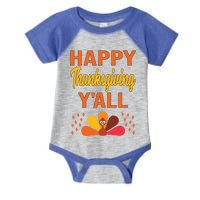 Happy Thanksgiving Day YaLl Cute Holiday Party Turkey Gift Infant Baby Jersey Bodysuit