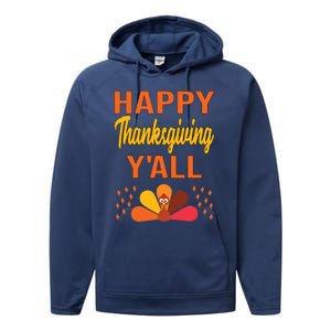 Happy Thanksgiving Day YaLl Cute Holiday Party Turkey Gift Performance Fleece Hoodie