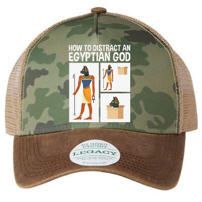 How To Distract An Egyptian God Funny Cat Legacy Tie Dye Trucker Hat