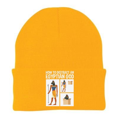 How To Distract An Egyptian God Funny Cat Knit Cap Winter Beanie