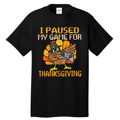 Happy Thanksgiving Dabbing Gamer Turkey Boy Girl Tall T-Shirt