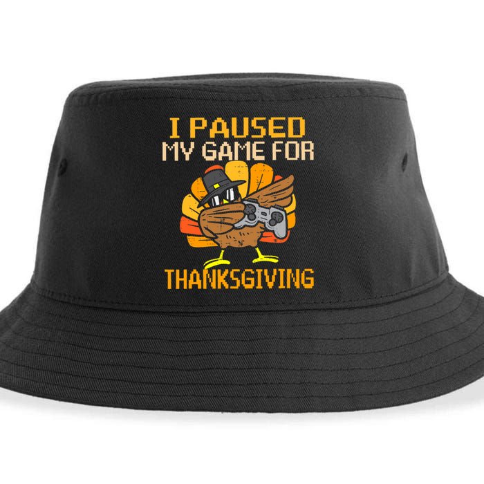 Happy Thanksgiving Dabbing Gamer Turkey Boy Girl Sustainable Bucket Hat