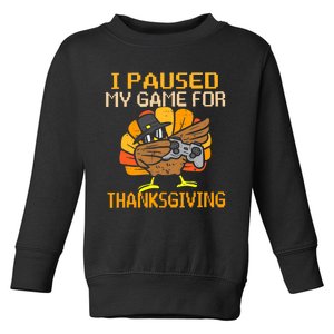 Happy Thanksgiving Dabbing Gamer Turkey Boy Girl Toddler Sweatshirt