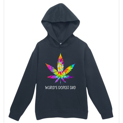 Hippie Tie Dye 420 Worlds Dopest Dad Funny Marijuana Leaf Urban Pullover Hoodie