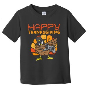 Happy Thanksgiving Dabbing Gamer Turkey Toddler T-Shirt