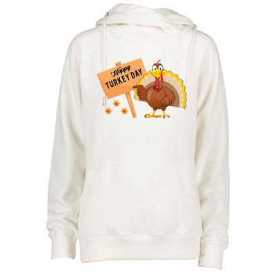 Happy Turkey Day Funny Thanksgiving Family Graphic Gift Womens Funnel Neck Pullover Hood