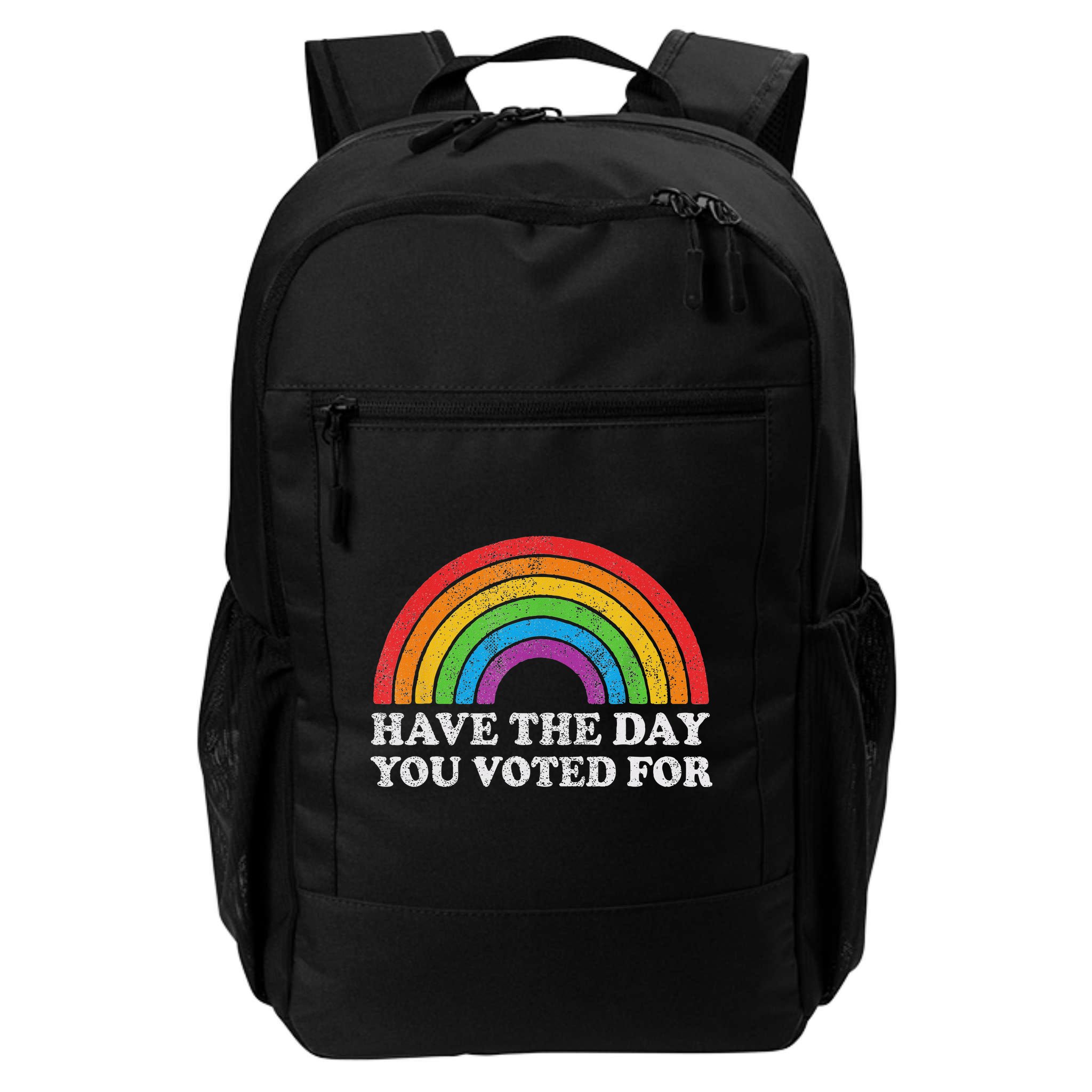 Have The Day You Voted For Rainbow Retro Vintage Backpack