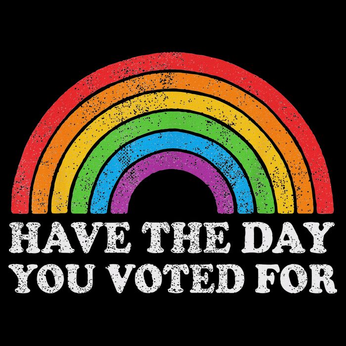 Have The Day You Voted For Rainbow Retro Vintage Bucket Hat