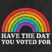Have The Day You Voted For Rainbow Retro Vintage Beanie