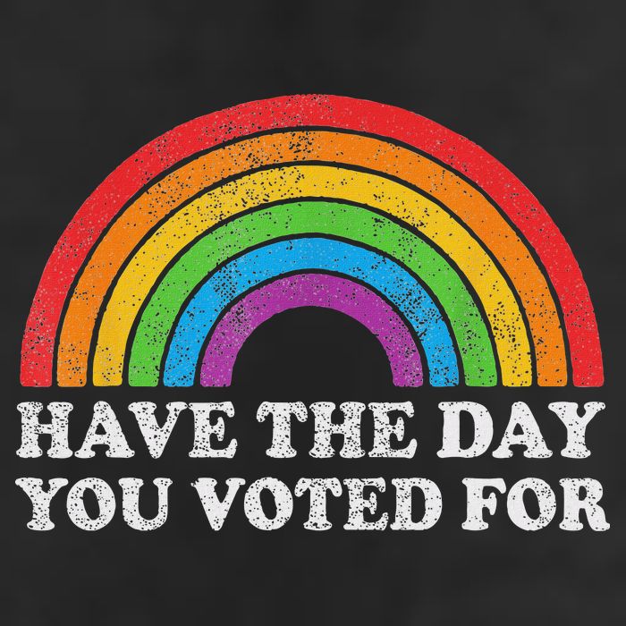 Have The Day You Voted For Rainbow Retro Vintage Beanie
