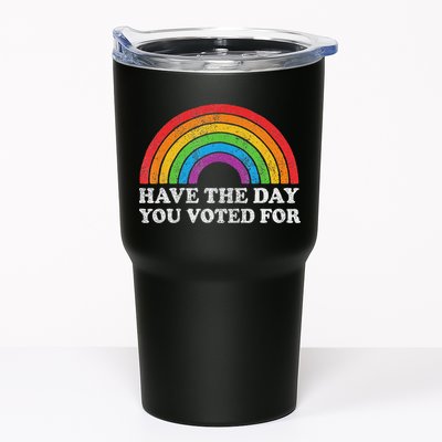 Have The Day You Voted For Rainbow Retro Vintage Tumbler